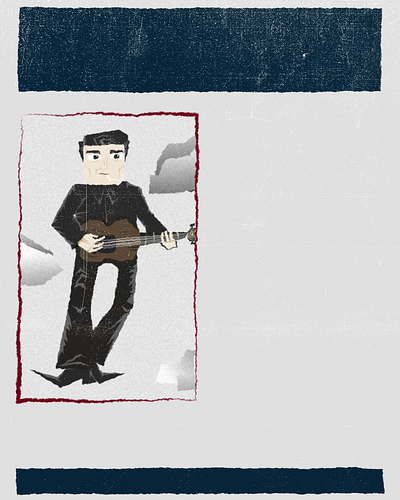 Johnny Cash Animated Poster animation illustration motion graphics