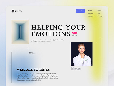 Lenta Mental Health Website body depression landing page medical care meditation meditation website mental mental care mental health motivation psychology saas selfcare stress uiux webdesign website wellness