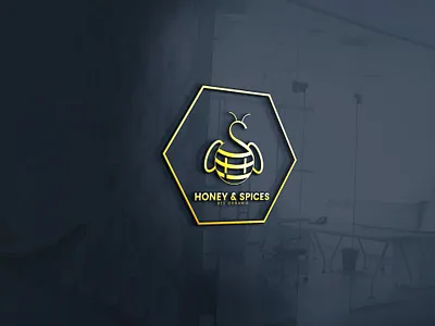 3D Honey & Spices Logo Design 3d minimalist logo bee logo brand brand identity honey logo honey logos logo logo design logo designer minimalist logo