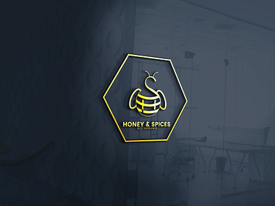 3D Honey & Spices Logo Design 3d minimalist logo bee logo brand brand identity honey logo honey logos logo logo design logo designer minimalist logo