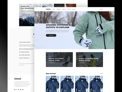 Online store landing page UI clean flat landing page ui ux