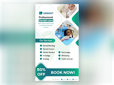 Dental care flyer - advertisement ad ads advertisement dental ad graphic design social media social media post ui ui design