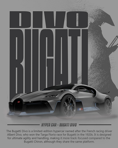 Bugatti Divo Poster Designn graphic design