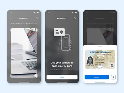 🧣 Create Account | OCR & Smart Card Scan (Mobillet) 3d ai application banking card fintech mobile app neo bank ocr onboarding product design revolut scan ui ux