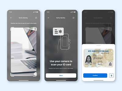 🧣 Create Account | OCR & Smart Card Scan (Mobillet) 3d ai application banking card fintech mobile app neo bank ocr onboarding product design revolut scan ui ux