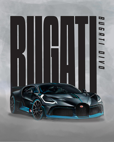 Bugatti Divo Poster Deisgnn graphic design