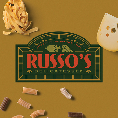 Russo's Delicatessen branding cheese deli delicatessen italian italian american logo meat