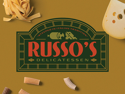 Russo's Delicatessen branding cheese deli delicatessen italian italian american logo meat