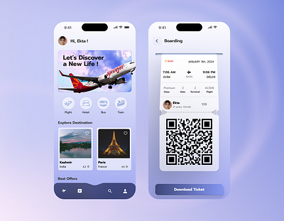 Ticket booking app branding figmadesign graphic design illustration mobiledesign ui uidesign ux