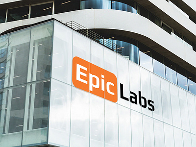 Epic Labs - Logo Design black branding business card colors design flyer graphic design id illustration lab logo logo design mockup orange pen white