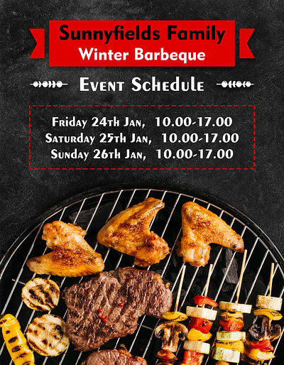 Barbeque Flyer Reference Design advertisement branding design flyer graphic design illustration logo typography vector