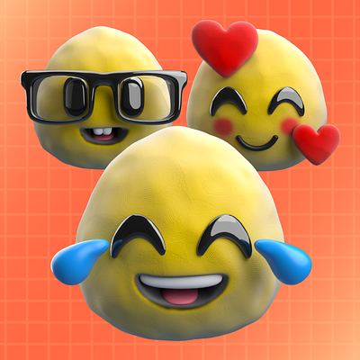 3D Clayer Emojis 3d design emoji emoticon graphic design icon icons