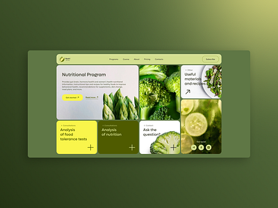 Nutri Website🥦 design ui ux