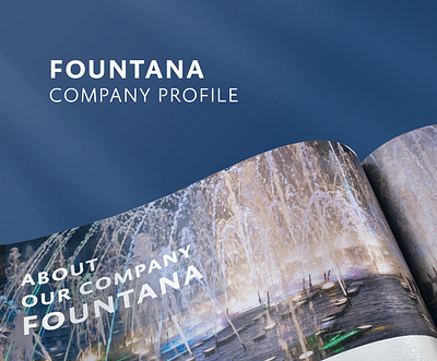 FOUNTANA EGY Company Profile blue branding brochure colors company profile design flyer graphic design illustration logo mockup profile white