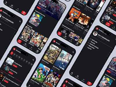 ANIME APP UI anime figma ui uiux user userinterface