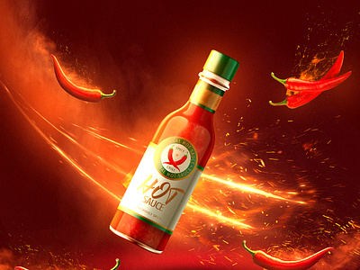 Spicy and Tangy: Hot Sauce Advertisement Design Poster 2024 trending design adobe illustrator advertise best design bold colors branding catchup poster design creative poster custom advertisement eye catching graphic design hot spicy poster design photo manupulation photoshop portfolio design poster design red chilly poster design sauce poster advertise social media design vibrant visuals