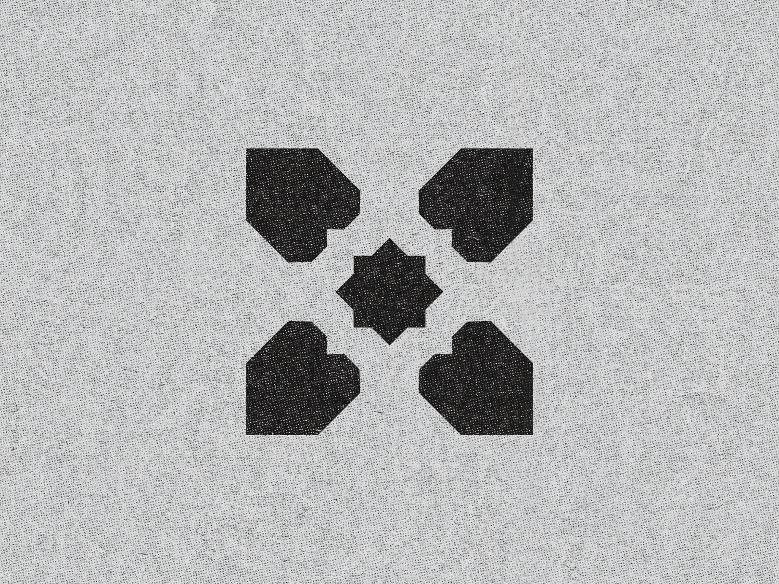 Logomark #006 (Textured) abstract art artwork design digital geometric geometrical geometry graphic illustration logo mark minimal modern print shapes symbol symmetric symmetry vector