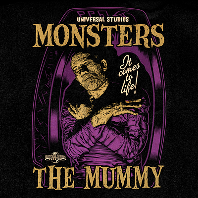 THE MUMMY boris karloff branding david vicente design digital art dvicente art illustration inking print t shirt design the mummy universal studio