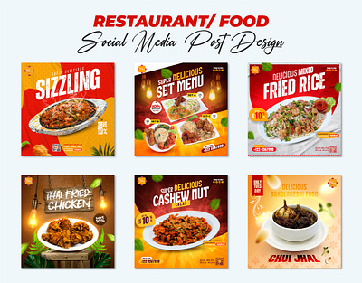 Restaurant Social Media Design | Food Social Media Post Design ads design branding canva social media post design design flyer design food food post on instagram food social media post ideas food social media post template food social media poster food social media poster design graphic design instagram post design menu restaurant social media banner social media design social media post social media post design social media post template