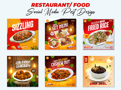 Restaurant Social Media Design | Food Social Media Post Design ads design branding canva social media post design design flyer design food food post on instagram food social media post ideas food social media post template food social media poster food social media poster design graphic design instagram post design menu restaurant social media banner social media design social media post social media post design social media post template