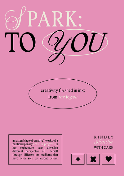 SPARK: To You | A Creative's Personal Zine design graphic design illustration typography zine