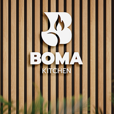 BOMA KITCHEN LOGO DESIGN 3d animation brand identity branding creative market design food food logo graphic design illustration logo logo design trending vector