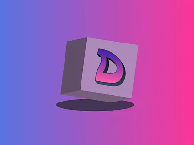 3D Modern Cube With Elegant Letter D Logo alphabet brand logo branding logo d design letter design logo digital art elegant logo font letter letter d letter logo logo logos modern logo personal logo photoshop vector letter logo vector logo