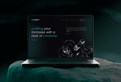 Design Agency Website Dark Black Theme UI UX Development advertising agency black corporate dark development digital landing marketing page theme ui ux web website