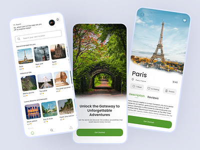 Travel app 3d animation appdesign beebsuperchallenge graphic design logo motion graphics prototype travel ui