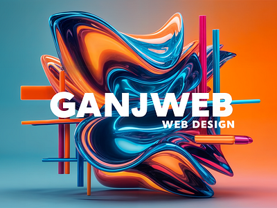 3D Splash For Ganjweb Web Design Content - 8k 3d branding graphic design logo motion graphics