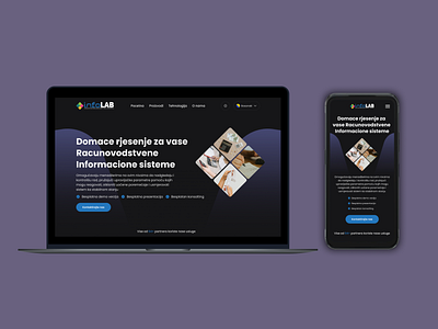 Infolab Web and Mobile landing page banner landing page mobile mobile web design ui user interface design web design