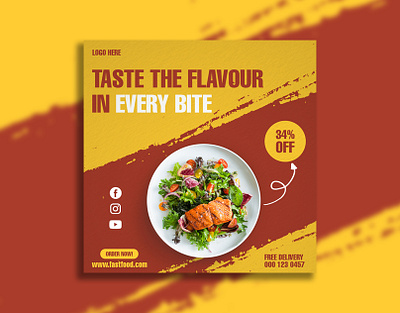 Fast Food Post Design | Social Media Design advertising design advertising post design fast food post design food post design graphic design illustrator photoshop post design poster poster design social media design social media post visual storytelling