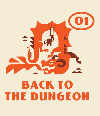 Back to the dungeon branding design dragon dungeon graphic design illustration vector