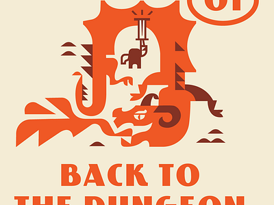 Back to the dungeon branding design dragon dungeon graphic design illustration vector