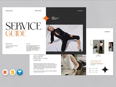 Service Guide Presentation Template brand guideline brand proposal brand strategy creative guide guider minimal modern powerpoint presentation service guide template