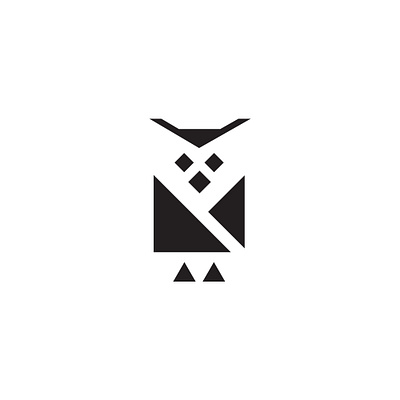 Owl Logo Icon animal bird branding child cute education fauna fly knowledge logo mascot minimalist nature night owl simple smart wild wing wisdom