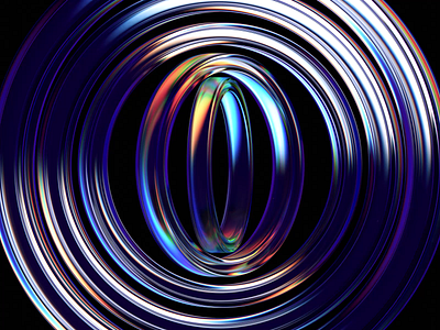 Abstract animation 3d abstract animation background blender branding circles colorful design dispersion futuristic glass identity iridescent loop looping refraction render rings shape