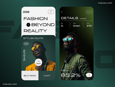 Cotur - Fashion App Design Concept app app concept app design ecommerce app fashion app fashion ecommerce fashion shop fashion store fashion style future fashion futuristic app ios app mobile app style ui design