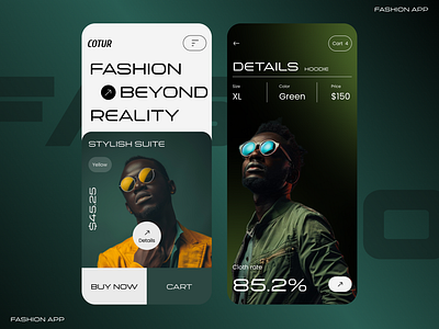 Cotur - Fashion App Design Concept app app concept app design ecommerce app fashion app fashion ecommerce fashion shop fashion store fashion style future fashion futuristic app ios app mobile app style ui design