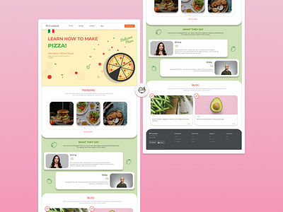 Recipe Website Landing Page app cooking cooking website design figma graphic design landing page recipe recipe website ui uiux user interface web design