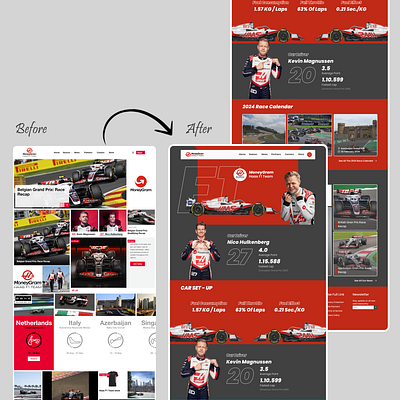 Haas F1 Team Website Redesign branding ui