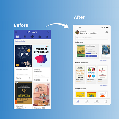 Redesign Indonesian Government Library App branding ui