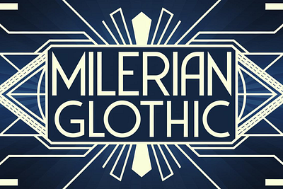 Milerian Glothic Modern Art Deco branding design graphic design illustration vector