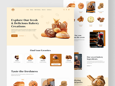 Bakery Shop Landing Page design design agency landing page ryzin lab ui ui designer ux web design