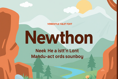 MN Newthon - Versatile Variable Font branding design graphic design illustration vector