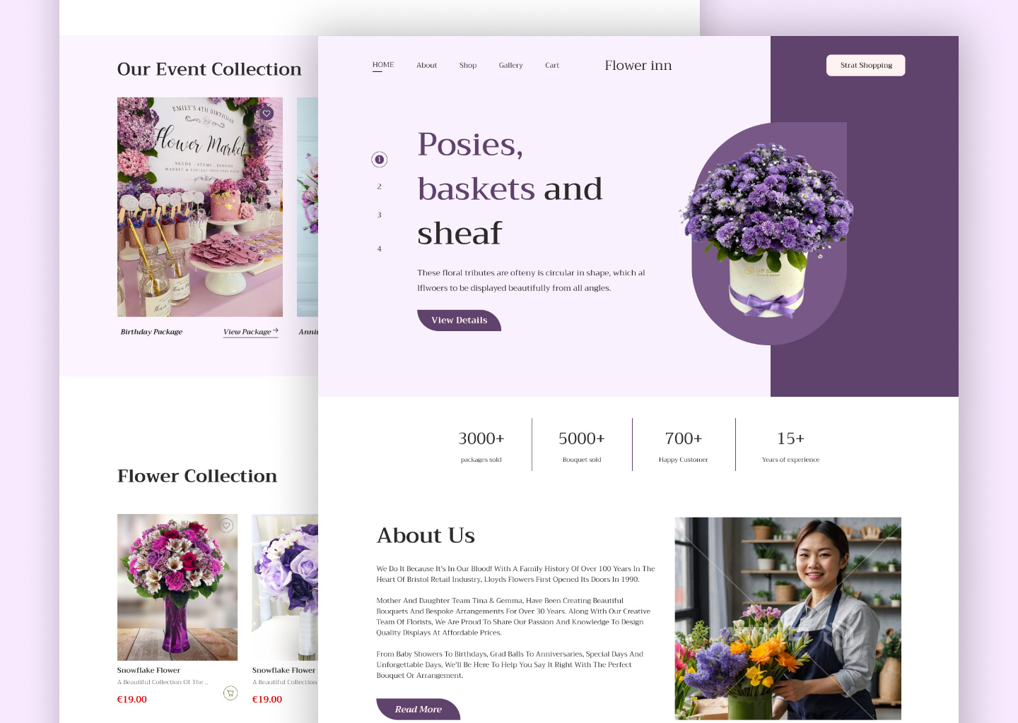 Flower landing page by Md Ariful islam hasib on Dribbble