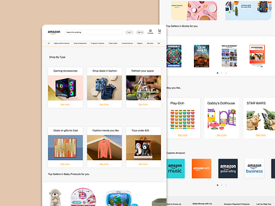 Amazon.com-Redesign landing page redesign ui ux