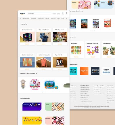 Amazon.com-Redesign landing page redesign ui ux