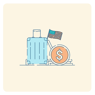 cost of travel (client work) branding design graphic design icon illustration line minimal retro simple ui