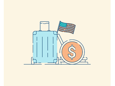 cost of travel (client work) branding design graphic design icon illustration line minimal retro simple ui